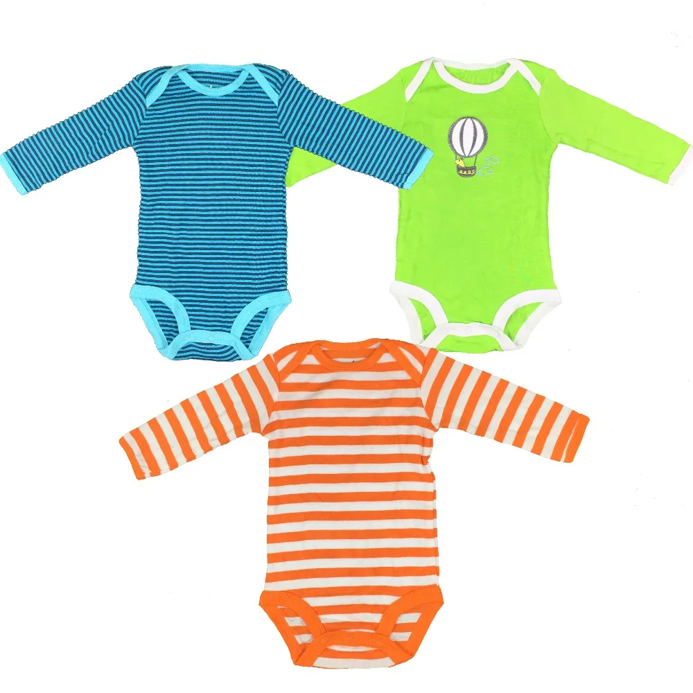 3Pcs/lot Cute Baby BodySuits Cotton Boy Girl Jumpsuit Newborn Clothes