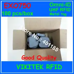 Omni-ID Exo 750 UHF rfid металлическая бирка 915 м EPC c1g2 ISO18000-6C 100 шт perbox Exo750 логистика почтовое производство тоут отслеживание