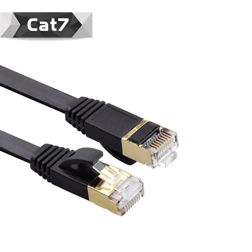 5 м 8 15 30 Cat7 Ethernet кабель RJ45 черный плоский для локальной сети SSTP сетевой CAT 7