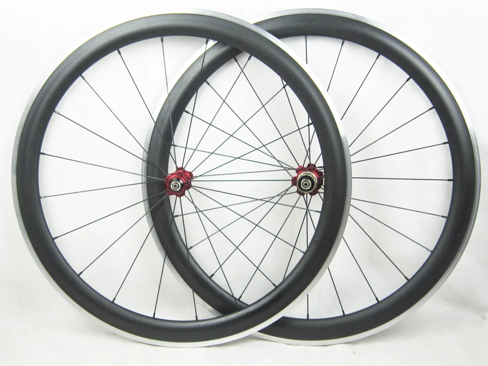 OEM 700C Carbon Bike Wheels Alloy Brake Surface 50mm Deep Bicycle