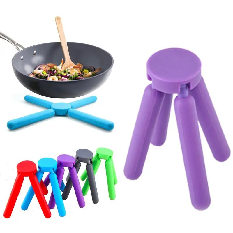 

Bowl Mat Pot Mat Silicone Folding Shaped Cross Silicone Pad Table Folding Place Mat Insulation Cup Mat Kitchen Insulation Pad