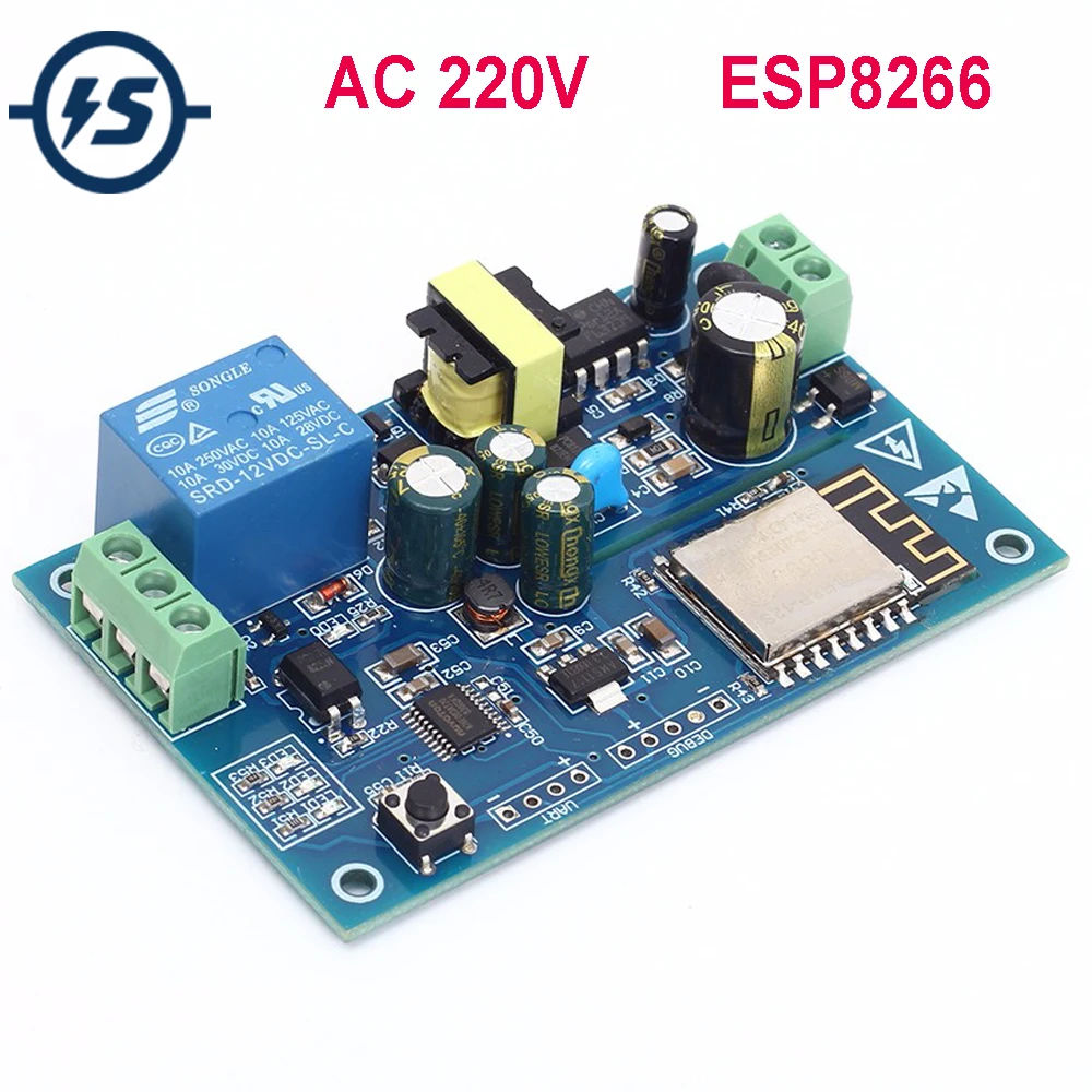 

AC 220V ESP8266 WIFI Relay Switch Remote Control Smart Home IOT Transmission Relay Module Board For Arduino