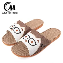 CONYMEE/Летняя обувь; мужские сандалии; коллекция года; модные домашние тапочки; льняная обувь на плоской подошве; zapatos hombre; повседневные мужские кроссовки