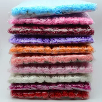 

144 Pcs 2cm Mini Foam Rose Artificial Flower Bouquet Multicolor Rose Flower Wedding Scrapbooking Decoration Rose Flower Fake