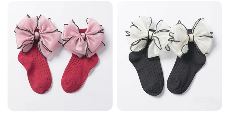 2019 детские носки Луки Кружева короткие носки для девочек полосатый Детские носки для девочек носки принцессы хлопок дети школы сладкий