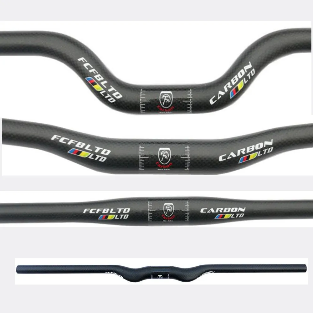 Guidão de Bicicleta de Fibra de Carbono Brilhante para Mountain Peças de Bicicleta Mtb de mm Fcfb Fosco Bike 25.4 mm 600mm 760 – Handlebar318