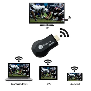 

M9 PLUS Co-frequency Portable AnyCast TV Stick 1080P Wireless WiFi Display TV Dongle Receiver DLNA Miracast for Phones Tablet