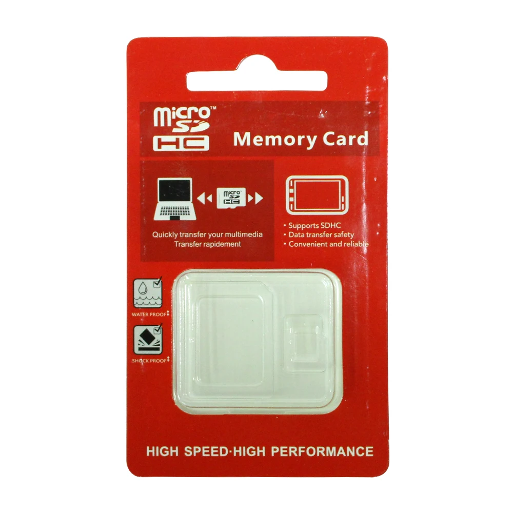 

Red vacuum case For TF card boxes For memory card Micro SD Card Transparent Plastic Shell Clear Window package case 20pcs/lot