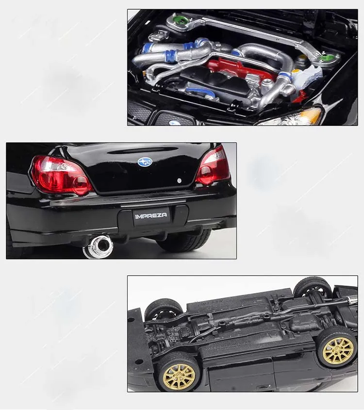 Welly литье под давлением 1:24 Масштаб SUBARU WRX STI симулятор Классическая Металлическая Модель автомобиля сплав игрушечный автомобиль спортивный автомобиль для детей подарочная коллекция
