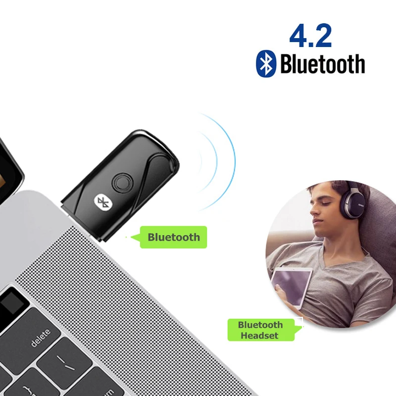 Беспроводной USB Bluetooth передатчик Мини адаптер 4,2 аудио музыка стерео передача ключ для ПК компьютер ноутбук наушники Динамик