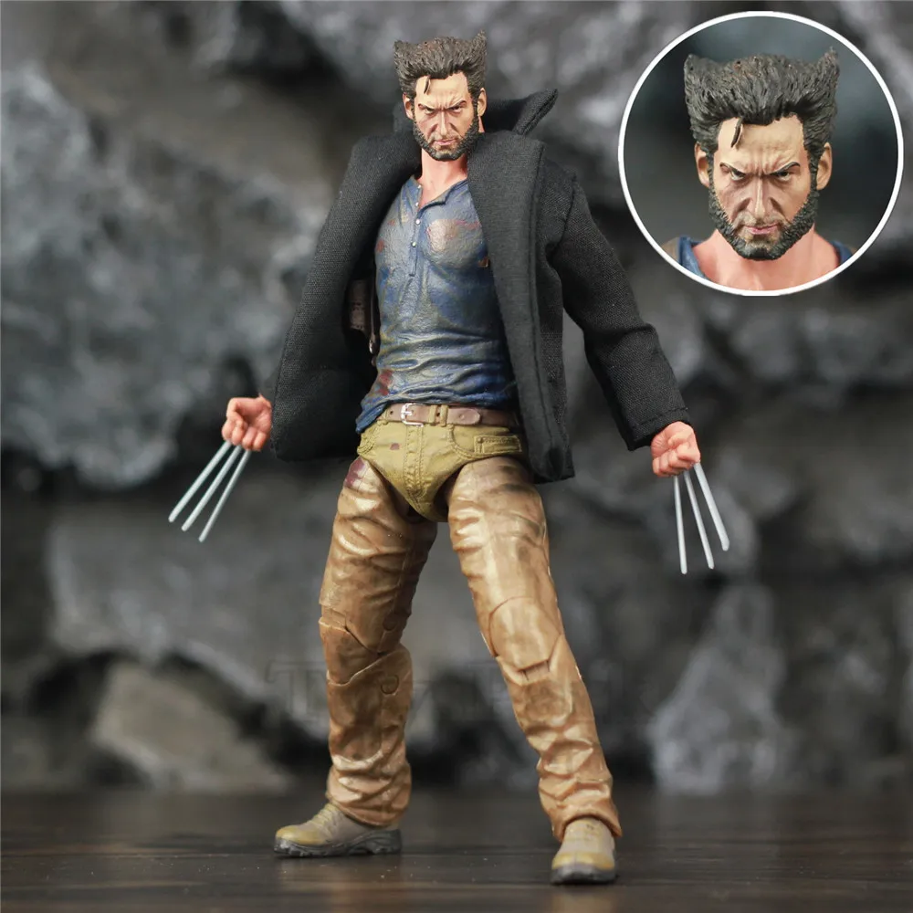 

Custom Marvel X MEN Wolverine Logan 7" NECA Style Movie Action Figure Cloth Suit Hugh Michael Jackman Film X-MEN Legends Toys
