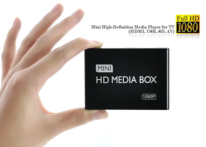 Reproductor multimedia externo USB Full HD 1080P con HDMI SD Media Box compatible con MKV H.264 RMV