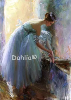 

Handmade Ballet Girl, Ballet Dancer Needlework Embroidery DIY Cross Stitch Kits Crafts 14CT Unprinted Home decor wall Arts