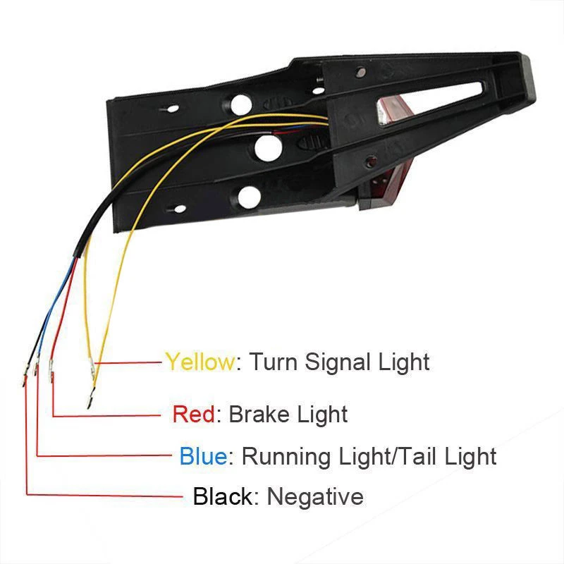 Fashion Red Lens Universal Motorcycle Dirt Bike Rear Fender Tail Brake Stop Light