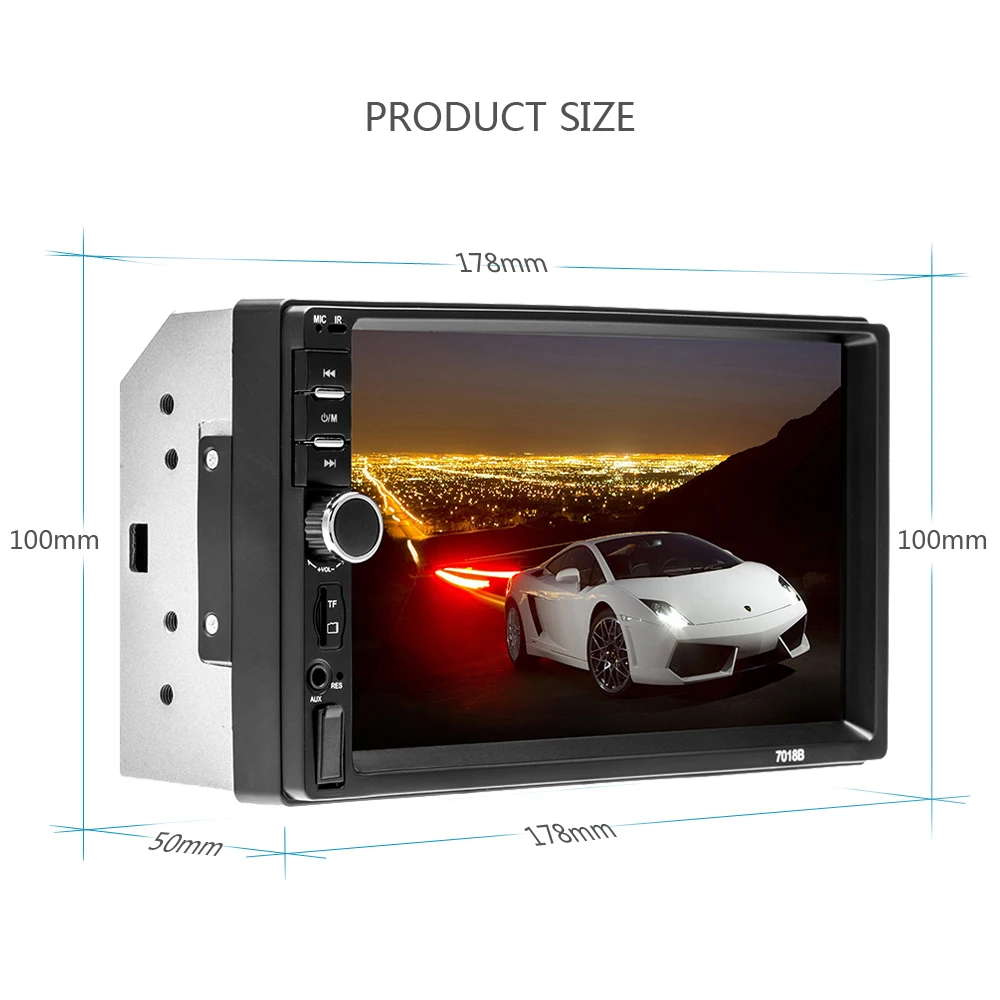 car radio installation near me Podofo Car Radio Autoradio 2Din 7" HD Car Multimedia player Audio Stereo Touch Screen auto MP5 Player Bluetooth TF USB FM camera pioneer car stereo