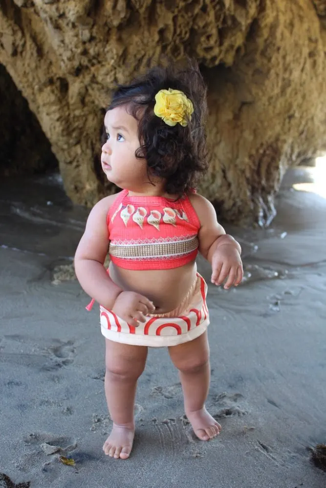 maiôs crianças meninas vaiana swim wear bikini