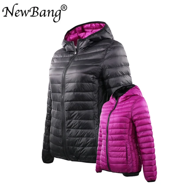 NewBang feminino com capuz ultra leve jaqueta casacos de pato