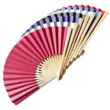 Узор ручные вентиляторы Шелковый бамбуковый Складной вентилятор Ручной сложенный вентилятор для вечерние вентилятор крутой бамбуковый цветок персонализированный 19feb19