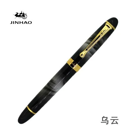 Новое поступление jinhao x450 Роскошная высококачественная металлическая перьевая авторучка с черными чернилами 0,5 мм перьевые ручки школьные и офисные принадлежности подарок - Цвет: 18