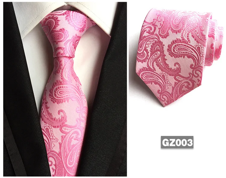 Классический шелковый галстук с узором пейсли, красный, белый, черный, 8,5 см., галстук для мужчин, деловые, свадебные галстуки, галстук, подарок, жаккардовый переплетенный галстук
