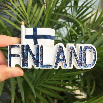 

Finland Flag 3D Fridge Magnet World Souvenirs Refrigerator Magnetic Sticker