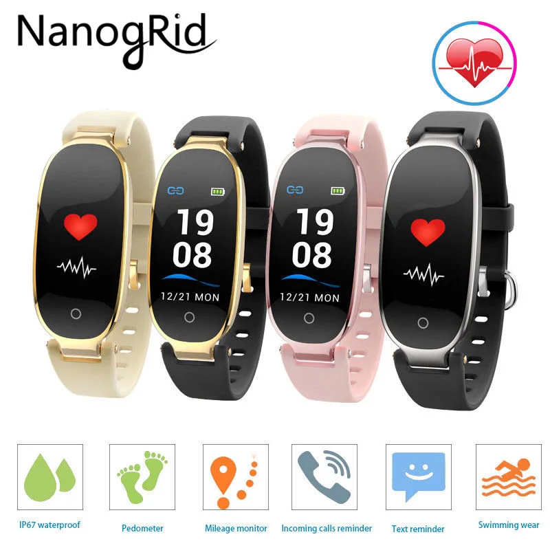 

S3 Plus Fashion Sport Watch for Girl Lady with Color Screen Heart Rate Sleep Monitor Wristband Fitness Tracker Women Smart Watch