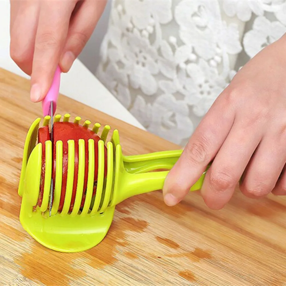 

1PCS Useful Fruit Tool Tomato Slicer Fruits Cutter Lounged Tomato Lemon Shreadders Slicer