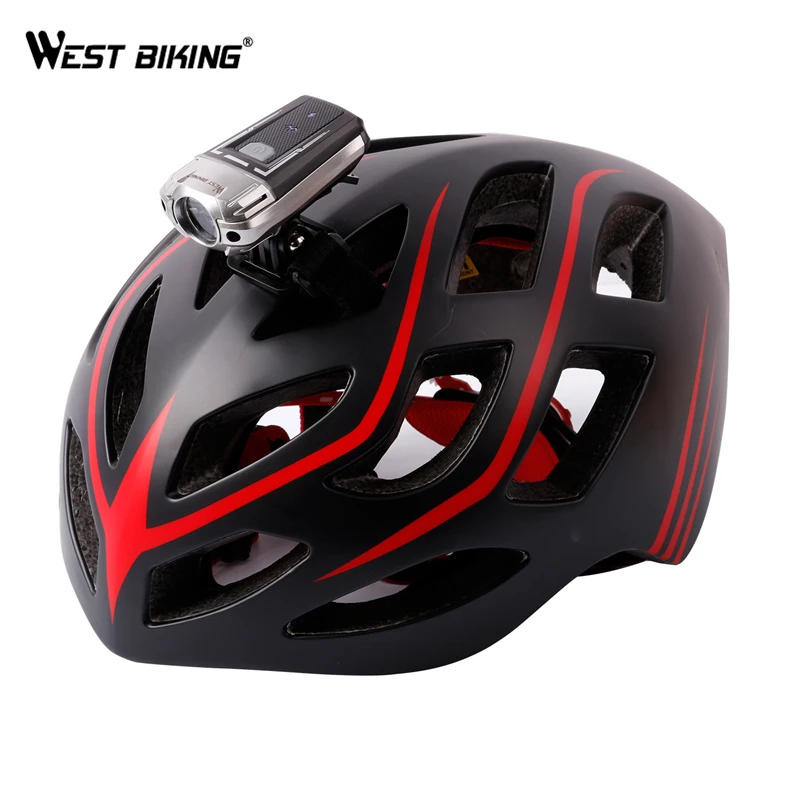 Sale WEST BIKING Bicycle Handlebar Light Helmet Warning Lamps USB Recharge 3 Modes Portable Safety Night Riding Cycling Lights 3