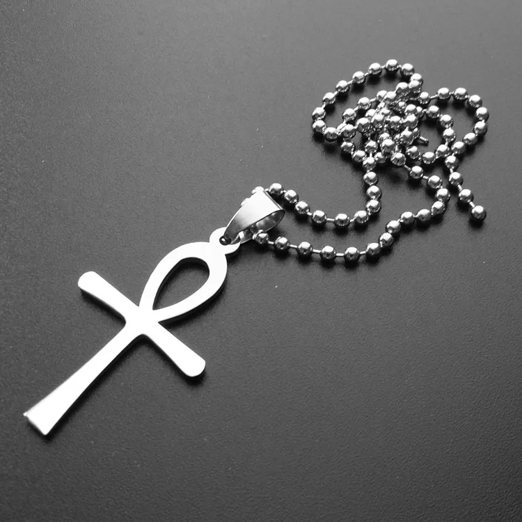 

Fashion Stainless Steel Ancient Egyptian Pendant Necklaces Ankh Cross Religious Necklace Symbol of Life Jewelry for Man Woman