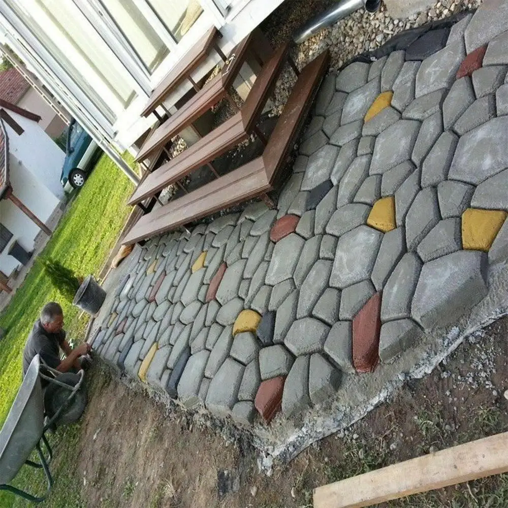 1 шт. форма для садовой дорожки бетонной Пластиковая кирпича мощения DIY плитка