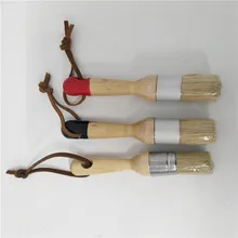 3 шт. Меловая краска натуральная чистая кисть из свиной щетины восковая комбинация круглых деталей кисти использовать со всеми видами меловой краски