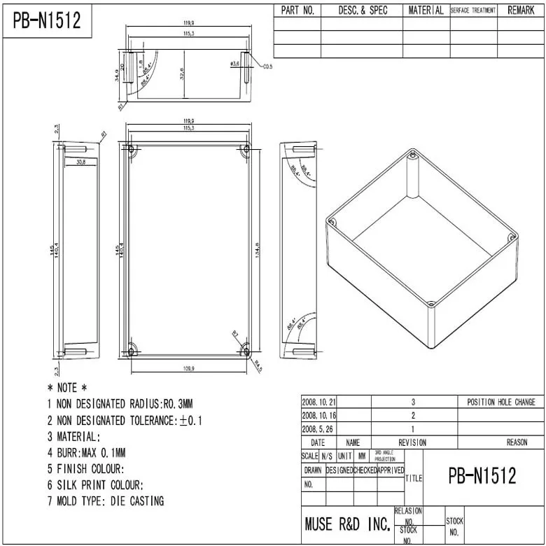 1590XX Желтый корпус педали для профессионального DIY алюминиевый металлический эффект педали коробка