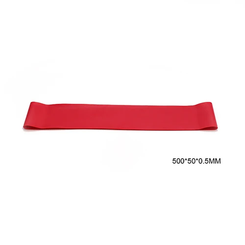 Эластичная резинка для упражнений фитнес-оборудование Спортивная резинка резиновое кольцо латексная Йога Спортзал силовая тренировка - Цвет: Red 500x50x0.5MM