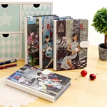 Винтаж Творческий Тетрадь Шанхай памяти защитой от воровства с магнитной кнопкой, Цвет окрашены края для дневника, списка дел планировщик персональный органайзер A5 записная книжка Cuadernos