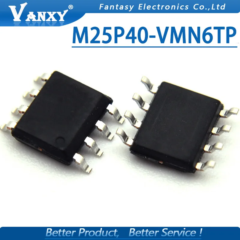 10pcs M25P40-VMN6TP SOP-8 M25P40VMN6TP SOP M25P40 25P40VP SOP8