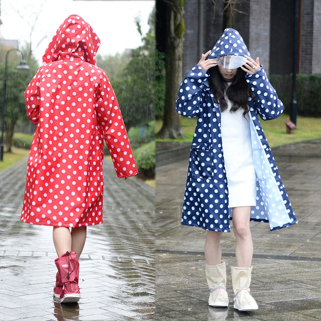 Hooded Raincoat Women Men Poncho Waterproof Long Dots,outdoor Travel Rain  Coat Jackets Female Cloak Chubasqueros Mujer - Raincoats - AliExpress