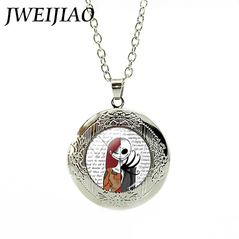 JWEIJIAO медальон ожерелье Джек Салли фото стеклянный купол Подвеска Чокеры