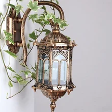 E27 ретро стиль алюминиевый сплав садовый настенный светильник 400*155*230 мм украшение дома коридор настенный светильник E27 Внутреннее освещение