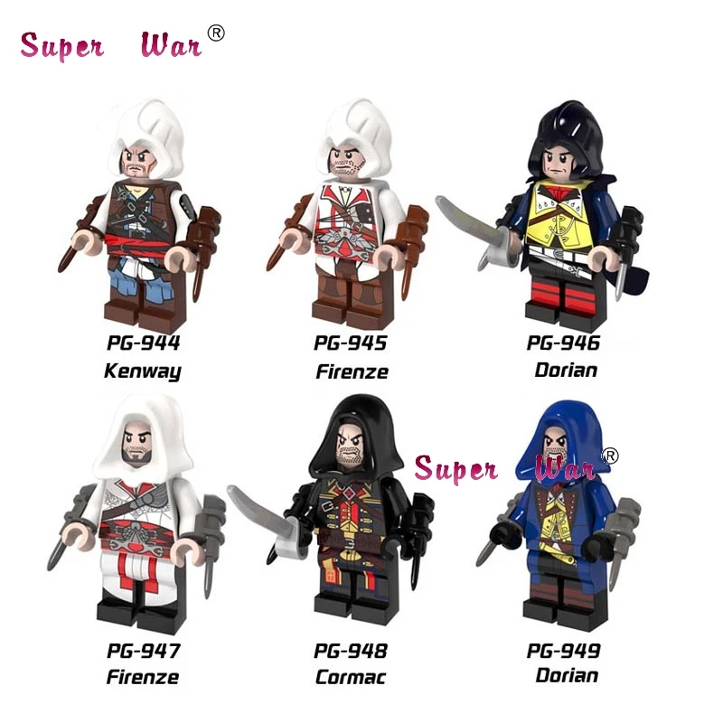 

1Set Movie Series 1 Game Kenway Firenze Pirates of the Caribbean Dragon Ball Z Action building blocks toys for children