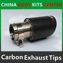 Inlet (63mm) Outlet (114mm)Akrapovic Universla Carbon Exhaust Tip/Muffler pipe/exhaust Pipe For BMW BENZ AUDI VW Car Accessories