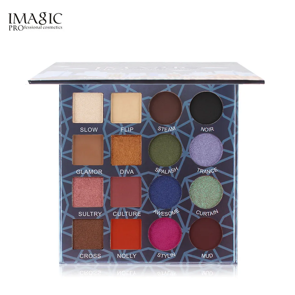  IMAGIC 16 Color 16 Color Shimmer Glitter Eye Shadow Plate Powder Matt Eyeshadow Cosmetic Makeup Pro
