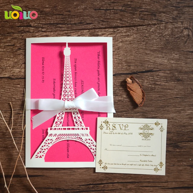 Free Shipping Laser Cut The Eiffel Tower China Supplier Wedding Free Shipping Laser Cut The Eiffel Tower China Supplier Wedding Invitation Card 18 Years Birthday