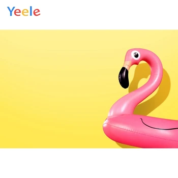 

Yeele Yellow Solid Color Pink Duck Pool Party Summer Photography Backgrounds Customized Photographic Backdrops for Photo Studio