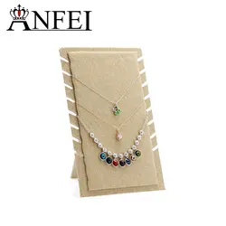 ANFEI Мода Высокое качество бежевый Цепочки и ожерелья вертикальный Jewelry Подвеска Дисплей стенд украшения ювелирных изделий хранения