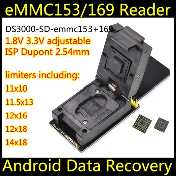 

eMMC socket eMMC169 153 socket SD with 5 size limiters, nand flash testing.Programming Adapter,BGA169 BGA153 Short320