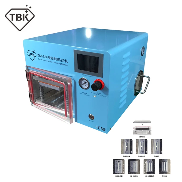 

TBK-508 Curved Screen Laminating and Debubble Machine LCD Edge Laminating Machines For samcung S6 S7 S8 edge screen send molds