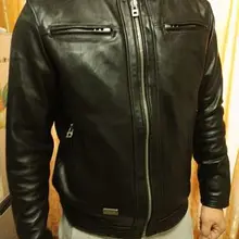 Распродажа, высококачественные винтажные мужские куртки из овечьей кожи, повседневная мужская куртка из натуральной кожи, Классическая байкерская куртка