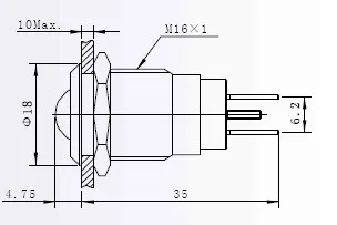 Пилотная лампа ELEWIND(PM16B-D/W/J/12 V/s