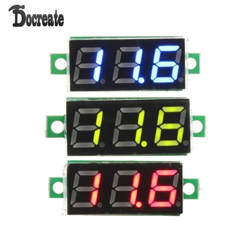 

Mini 0.28inch DC 2.5-30V Blue Green Red Digital Voltage Panel Mount Meter Voltmeter