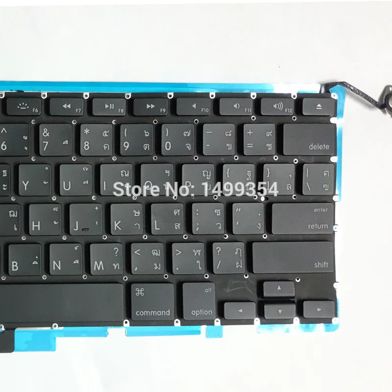 5 шт. натуральная A1286 Тайский Таиланд клавиатура с Подсветка для Apple MacBook Pro 15 ''A1286 клавиатура Тайский Стандартный 2009 -2012
